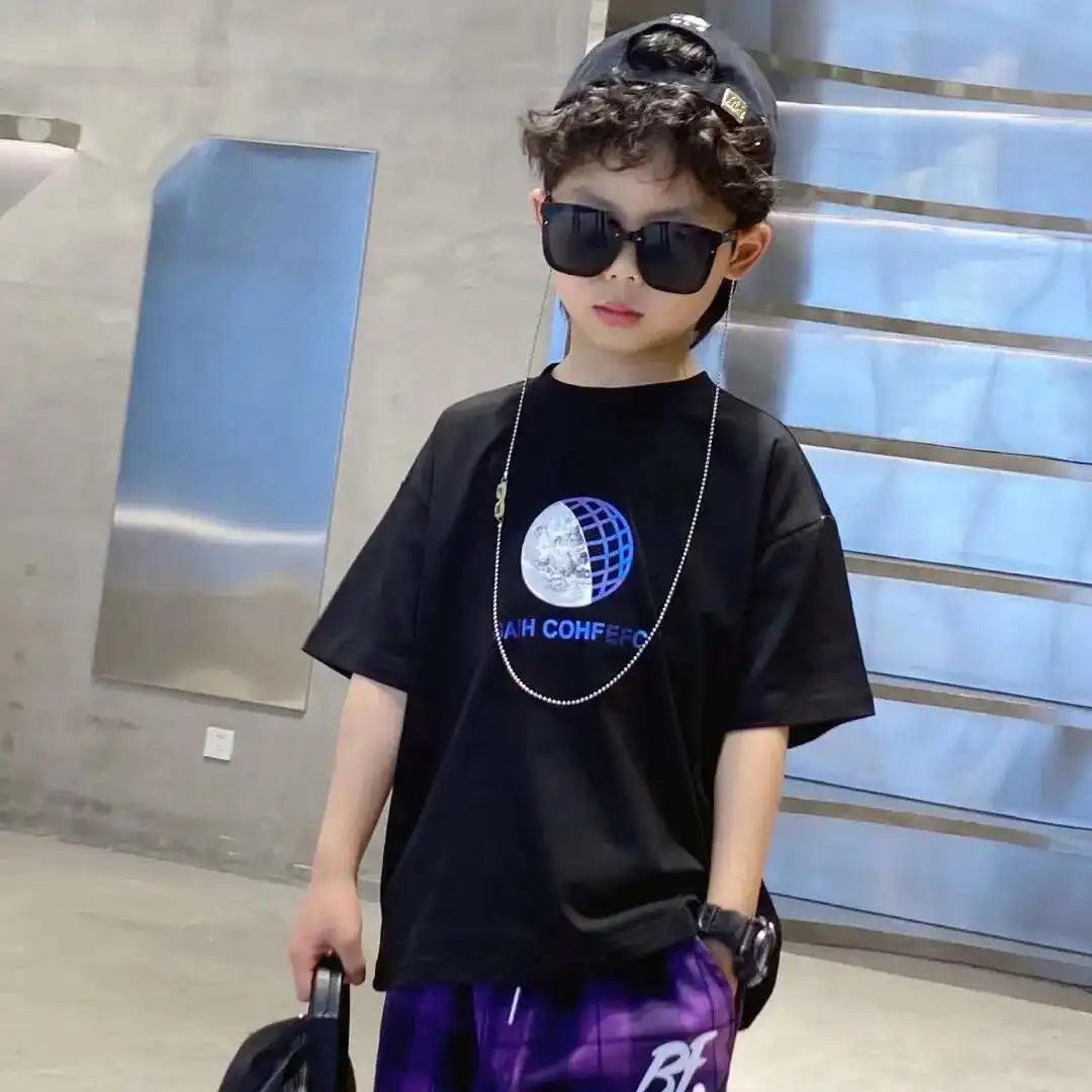 Children's T-shirts Boy T-shirt Baby Summer Clothes Infant Short Sleeve Tee Tops Kids Long Boys Boy's Top Clothing Toddler - Clikcy