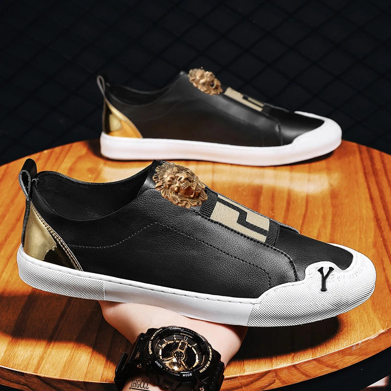 Four seasons casual shoes men's continental station British casual foot cover low tide luxury small white shoes daily casual sho - Clikcy