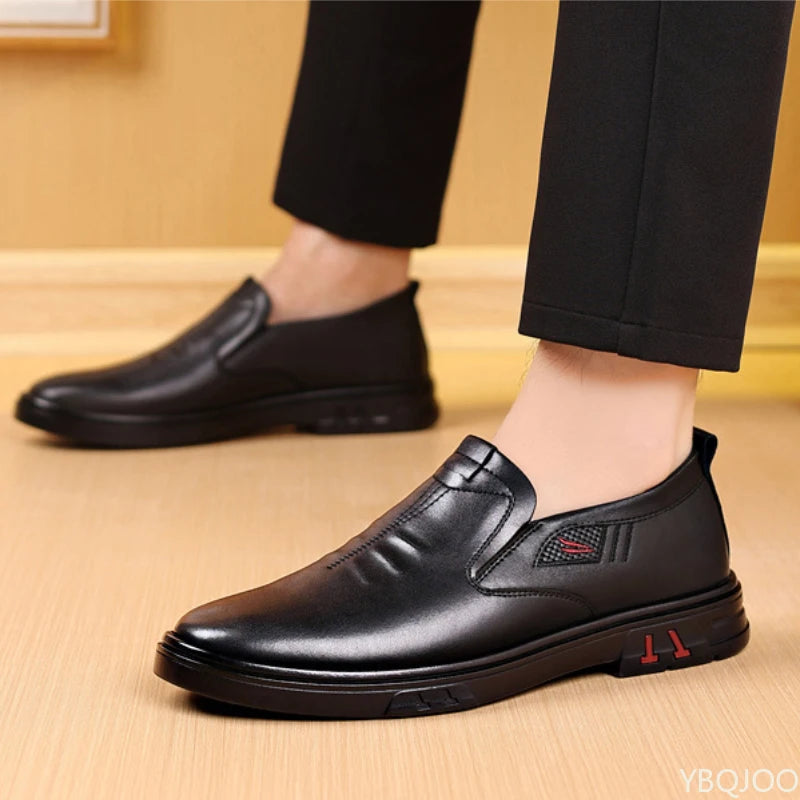 Men's Cow Leather Shoes Genuine Leather Handmade Business shoes Round Toe Casual Loafers Comfortable Man footwear Zapatos Homme