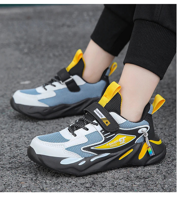 Kids' Sneakers Children Casual Sports Shoes for Boys Breathable Summer Mesh Kids Hook&Loop Students Girls School Running Shoes - Clikcy