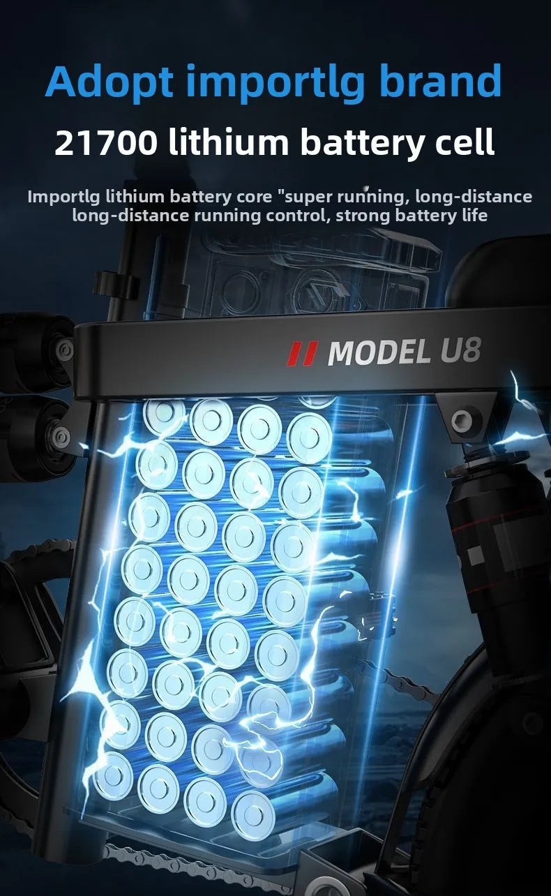 Aluminum alloy electric bicycle, ultra lightweight, portable, compact, foldable, lithium battery electric bike - Clikcy