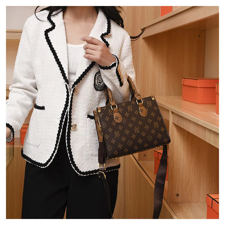New Women bag Shoulder bag Handbag for women 2025 Crossbody bag pattern PU Portable bucket bag ladies messenger bag - Clikcy