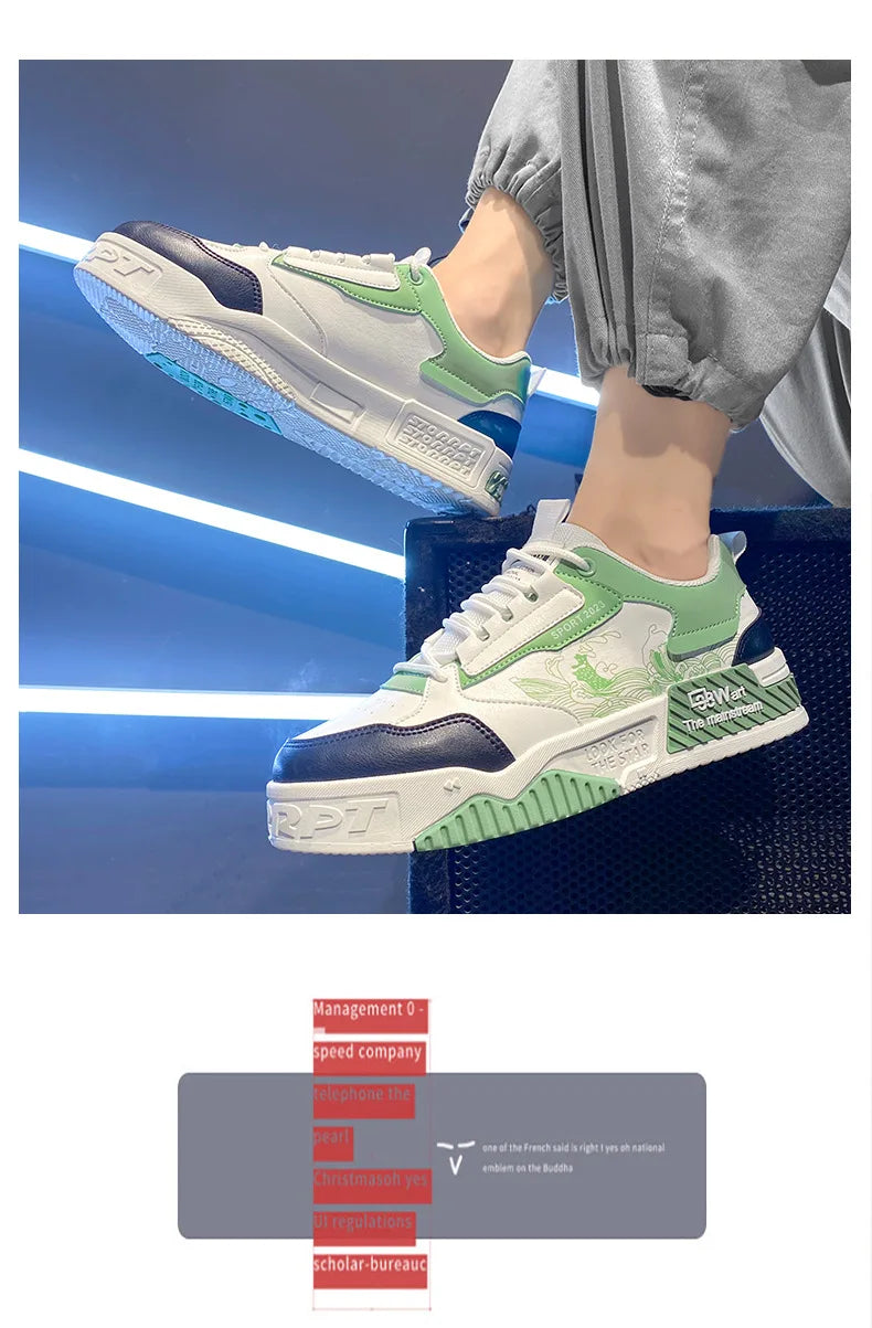 Skateboarding Shoes for Men Male Running Breathable Sports board White Shoes Sneakers Men Shoes Brand Casual Shoes for Men - Clikcy