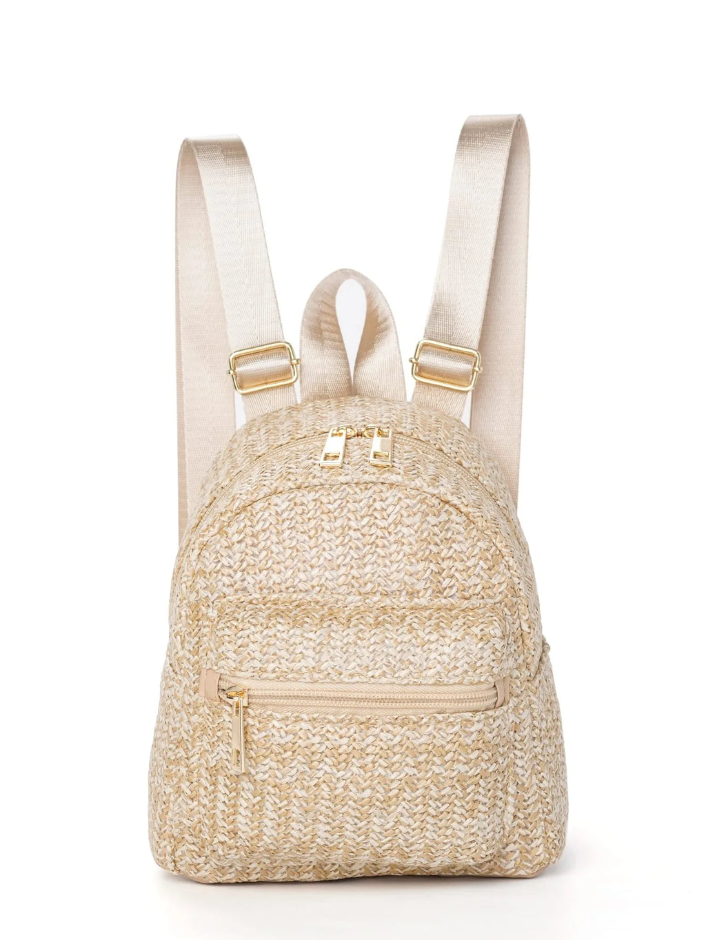 Summer Mini Straw Backpack Bag For Women Woven Handmade Handbag Stylish Ethnic Style Travel Beach Bag Weave Tote Female Rucksack - Clikcy