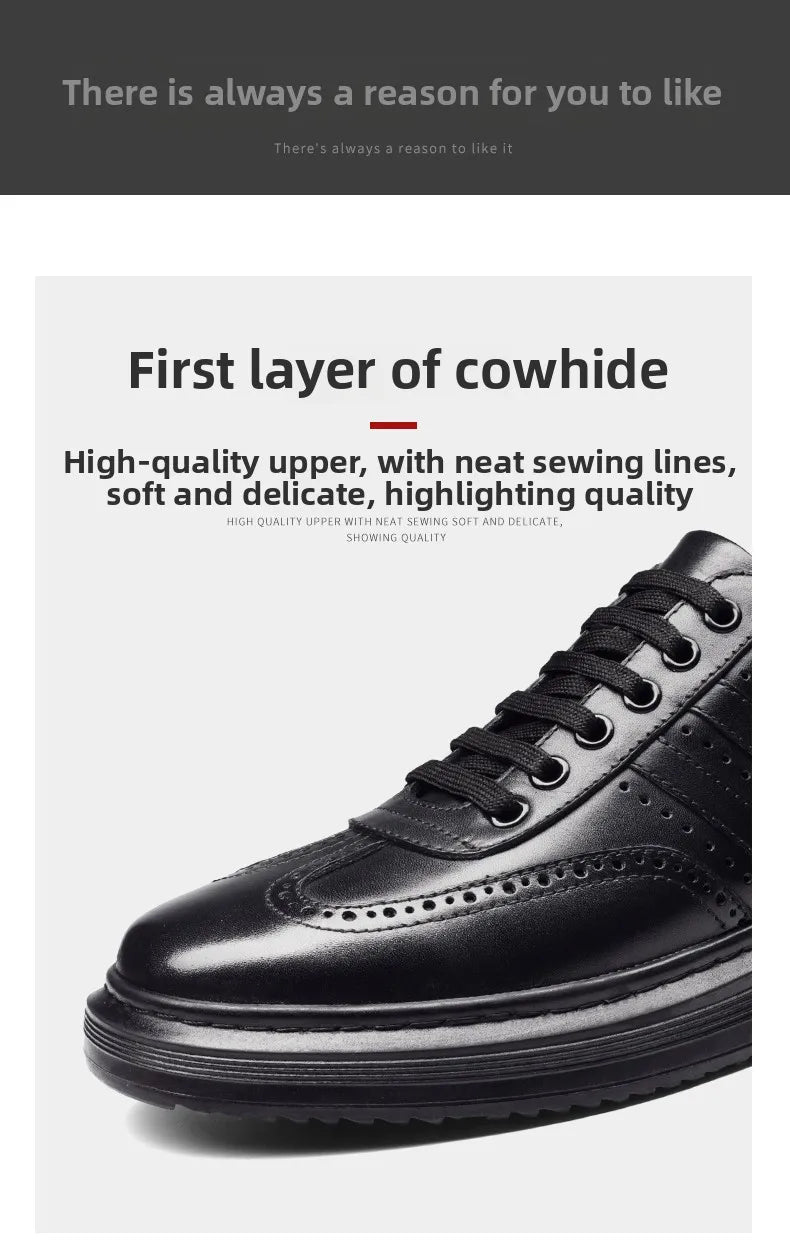 XIMO BULL Autumn Men's Casual Leather Shoes, Quality Men's Casual Sports Shoes, Business Outdoor Shoes, Men's Driving Work Shoes