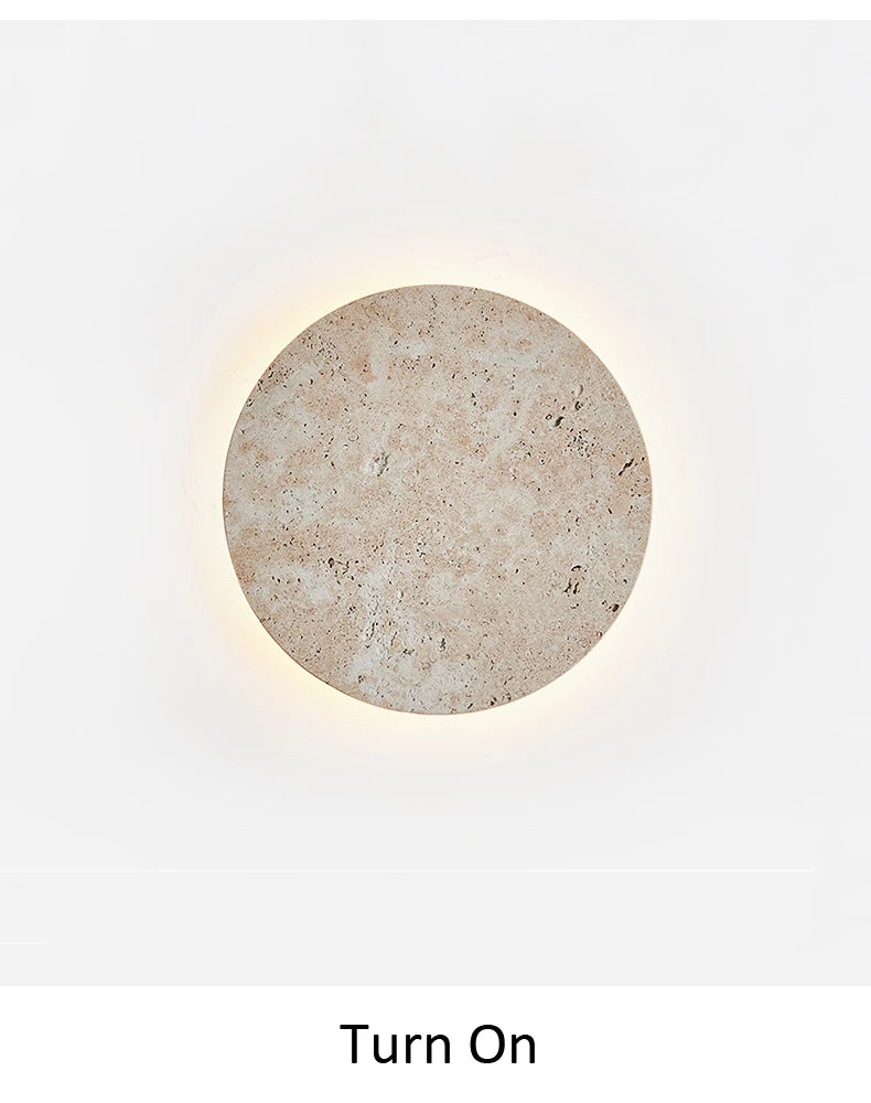 Natural Yellow Cave Stone Led Sconce Lamp Nordic Minimalist Wabi Sabi Home Decoration Living Room Bedside Corridor Wall Lights - Clikcy