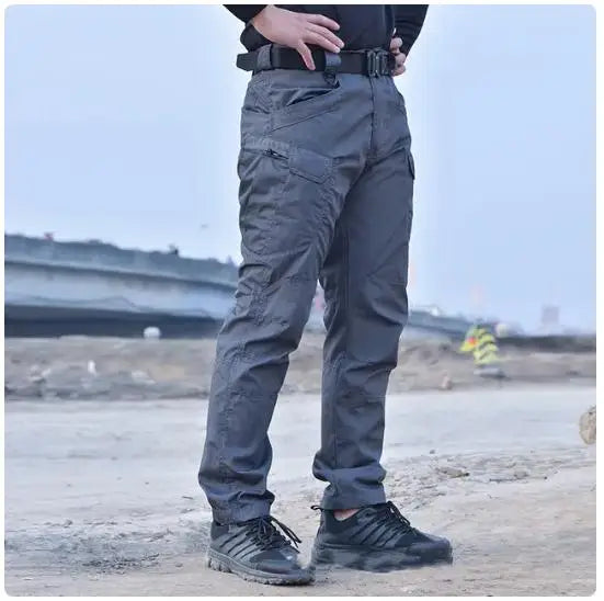 Mens Waterproof Cargo Pants Elastic Multiple Pocket SWAT Combat Trousers Outdoor Joggers Pant Tactical Hiking Hunting Pants Men - Clikcy
