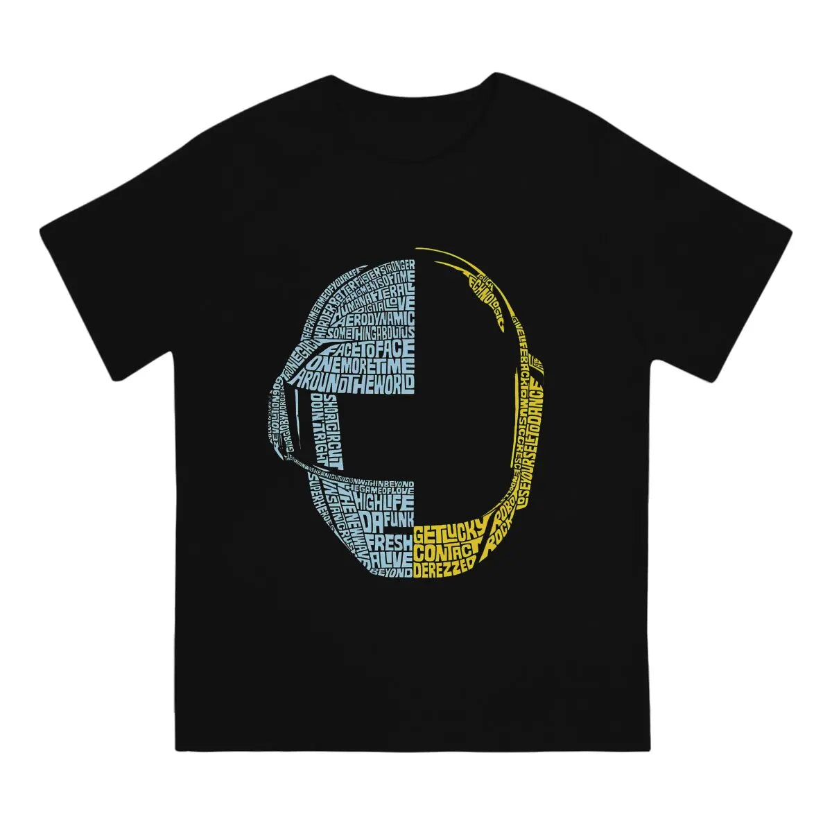 Retro Vintage Punk Men TShirt Daft Punk Electronic Production Band Crewneck Short Sleeve  Cotton T Shirt - Clikcy
