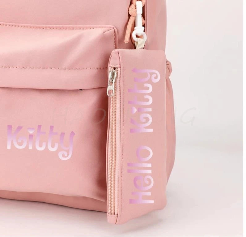 3Pcs/set Cinnamoroll Backpack Teen Girl Student Back To School Schoolbag Lass Anime Lunch Bag Pencil Case Women Leisure Rucksack - Clikcy