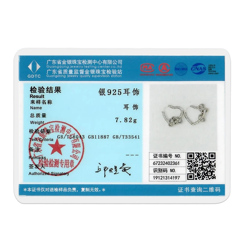 Original 925 Sterling Silver Women Hoop Earrings High Quality Shine Zircon U Shaped Classic Style Earring For Women Jewelry Gift