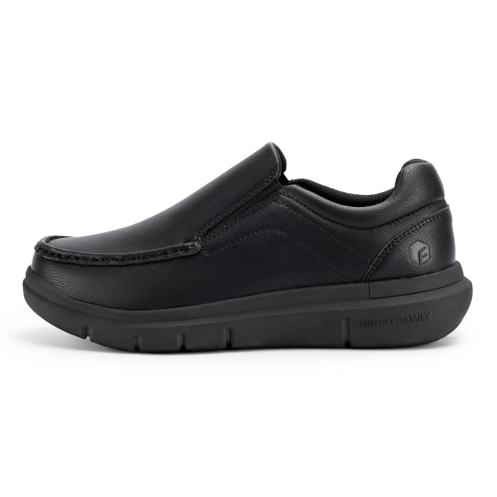 Fitville Men's Shoes Wide Width Leather Slip-On Casual Shoes Lightweight For Swollen Feet with Arch Support Pain Relief - Clikcy