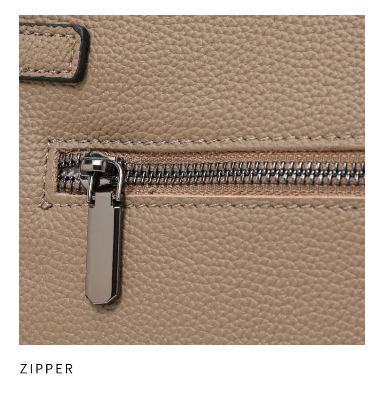 Genuine leather women's bag original first layer cowhide women's hand shoulder simple tote bag occupation - Clikcy