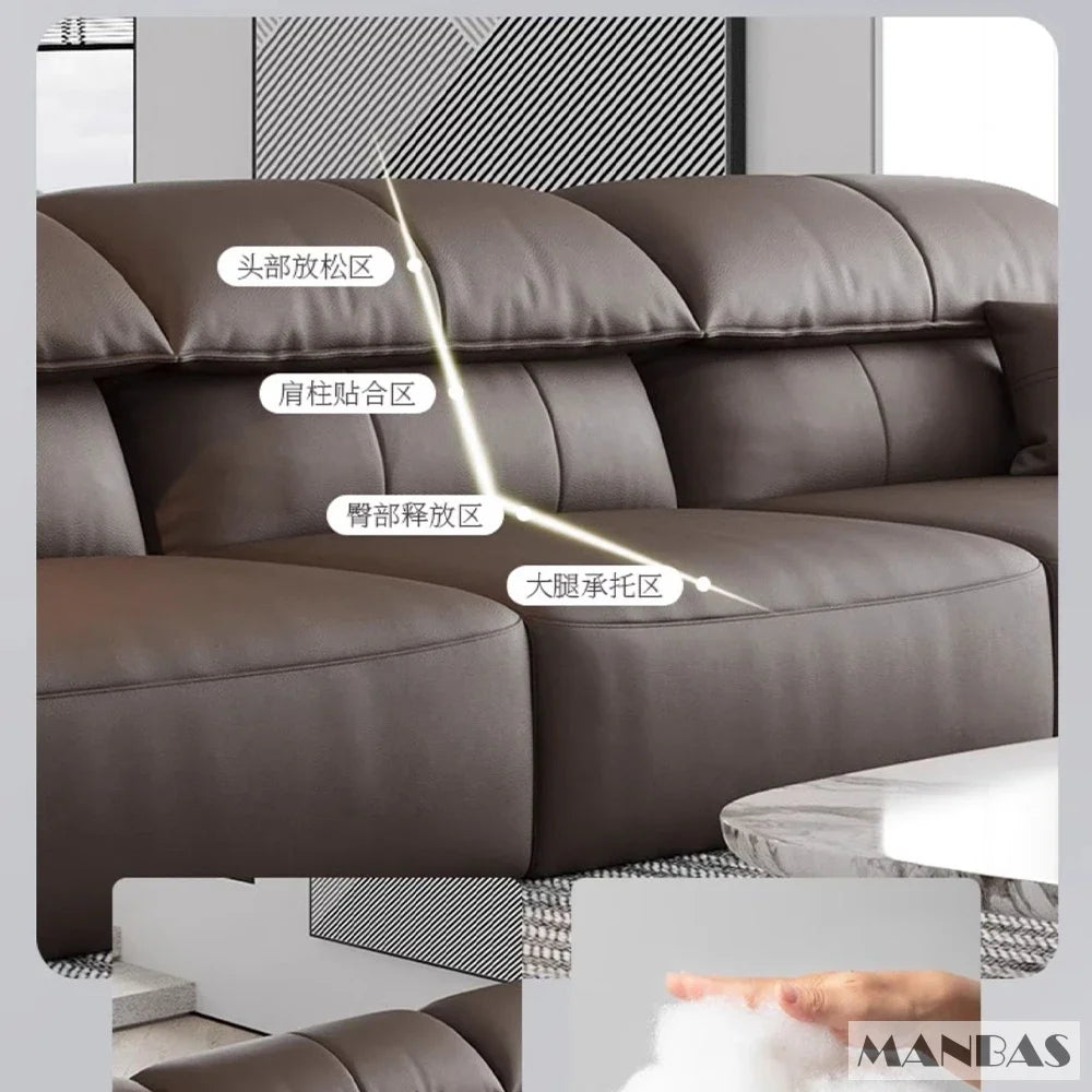 Linlamlim Electric Sofa Convertible for Cinema Living Room | Genuine Leather Electric Multifunction Sofa Bed | Folding Sofa Beds - Clikcy