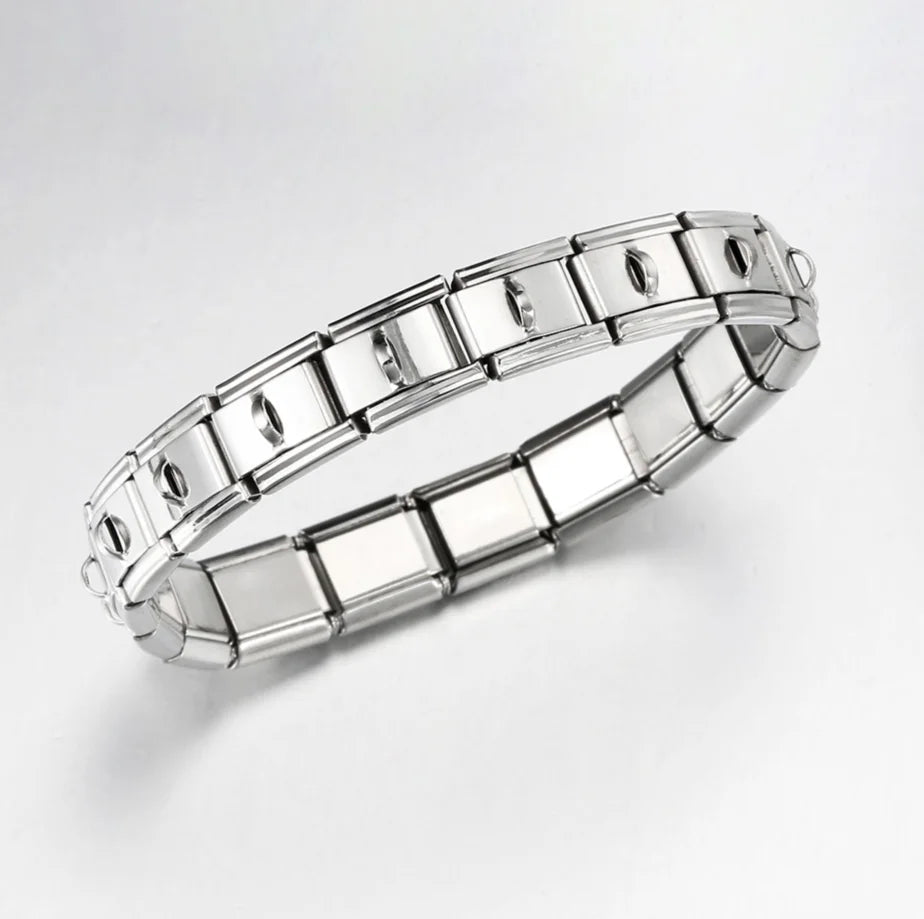 Simple DIY Making Beads Basic Multifunctional Hanging Italian Charm Link Fit 9mm Stainless Steel Bracelet hook Jewelry Wholesale - Clikcy