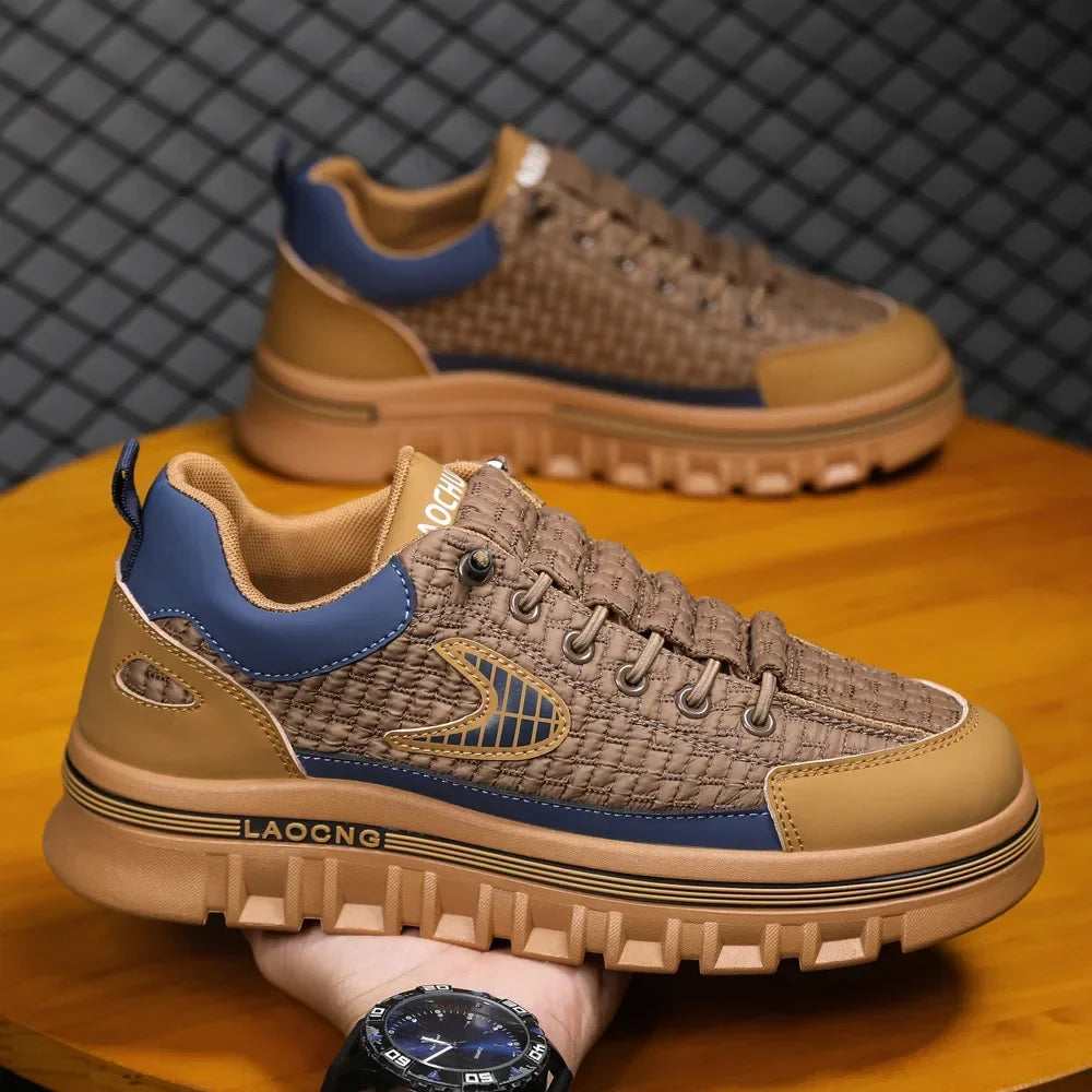 Spring and Autumn paragraph Men Chunky Sneakers Fashion Non-slip  Men's Sneakers comfortable Casual Board Shoe