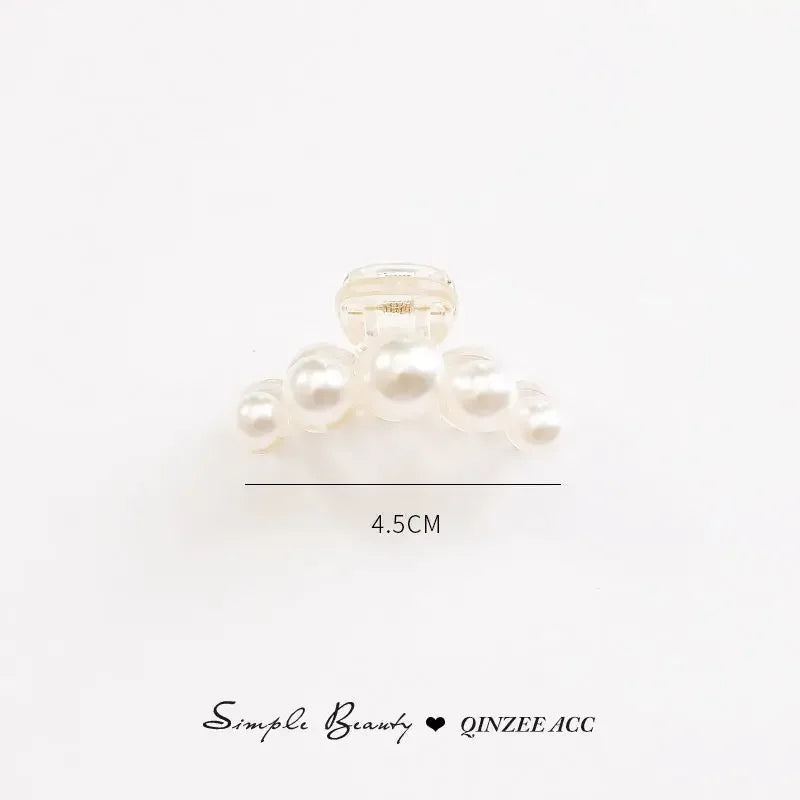 Elegant Hyperbole Big Pearls Acrylic Hair Claw Clips Big Size Makeup Hair Styling Barrettes for Women Hair Accessories - Clikcy