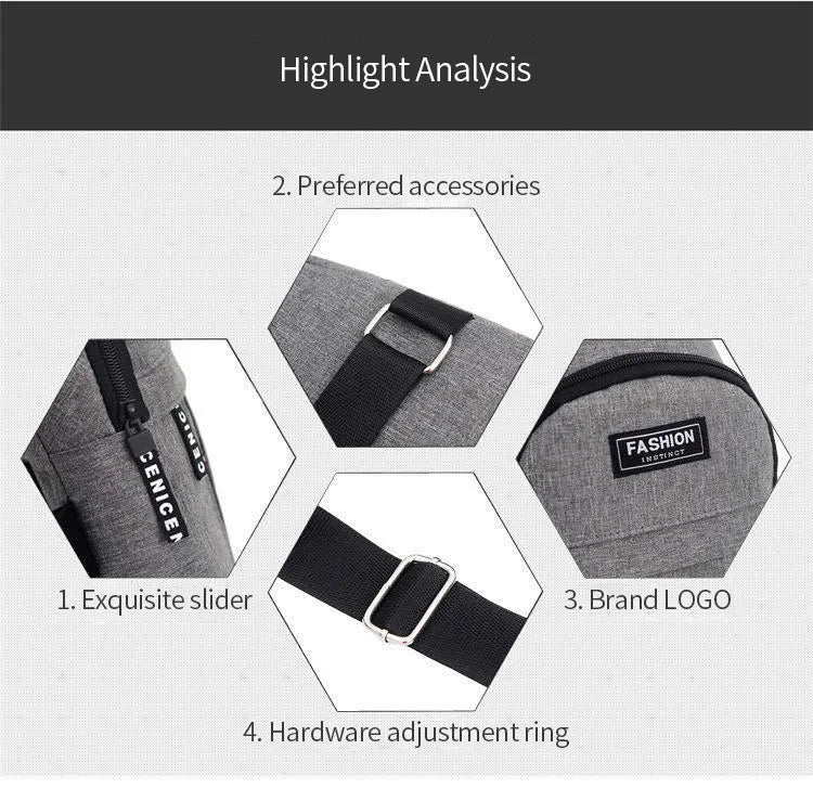 Men's Waterproof Large Capacity Fanny Pack, Adjustable Strap For Outdoor Activities, Travel Running, Hiking, And Cycling - Clikcy