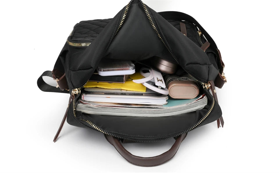 Casual Back Pack Women Lightweight Nylon Backpack Waterproof College Daypack High Capacity School Bag for Girls Travel Bags - Clikcy