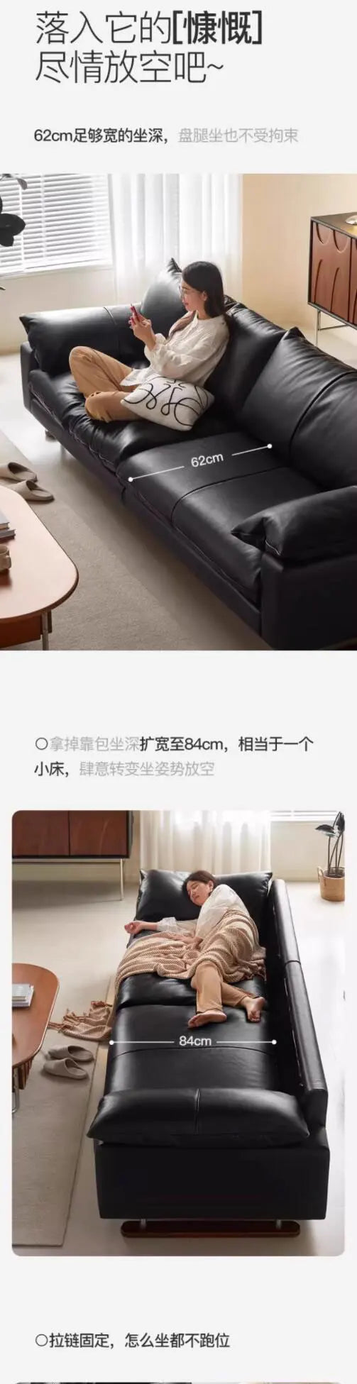 Comfortable Vintage Sofas Fancy Genuine Leather Lounge Living Room Couches Designer Solid Wood Divano Da Soggiorno Furniture - Clikcy