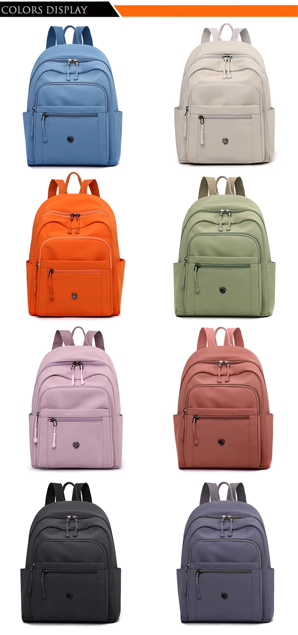 Waterproof Nylon Back Pack Women Multi Pockets Backpacks for Student Daypack Big School Bag Ladies Large Capacity Travel Bag - Clikcy