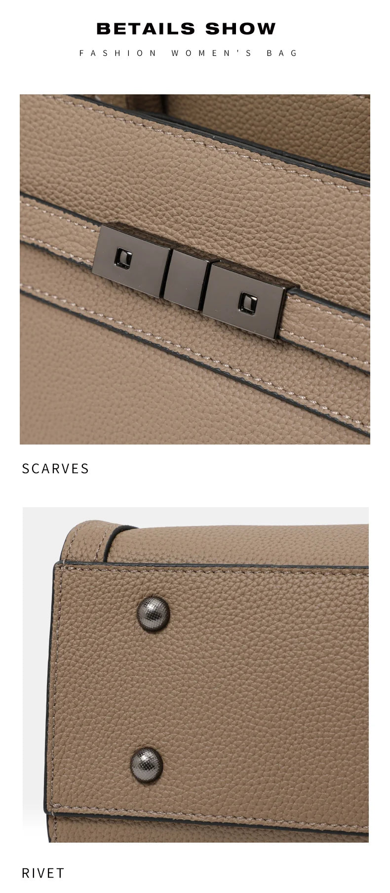 Genuine leather women's bag original first layer cowhide women's hand shoulder simple tote bag occupation - Clikcy