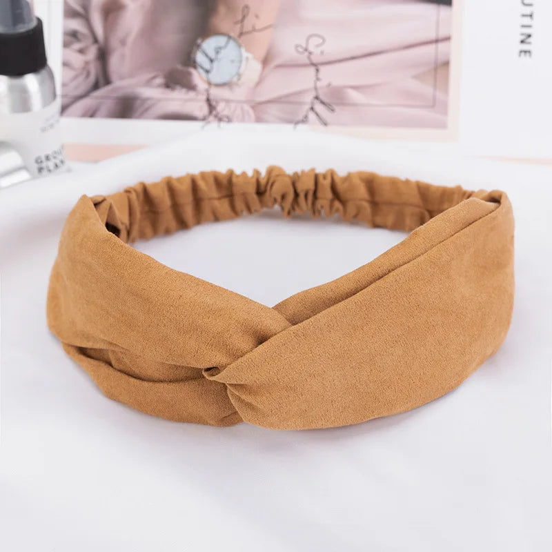 2024 New Design Fashion Women Summer Style Headbands Bohemian Girl Cross Turban Bandage Bandanas Hairbands Hair Accessories