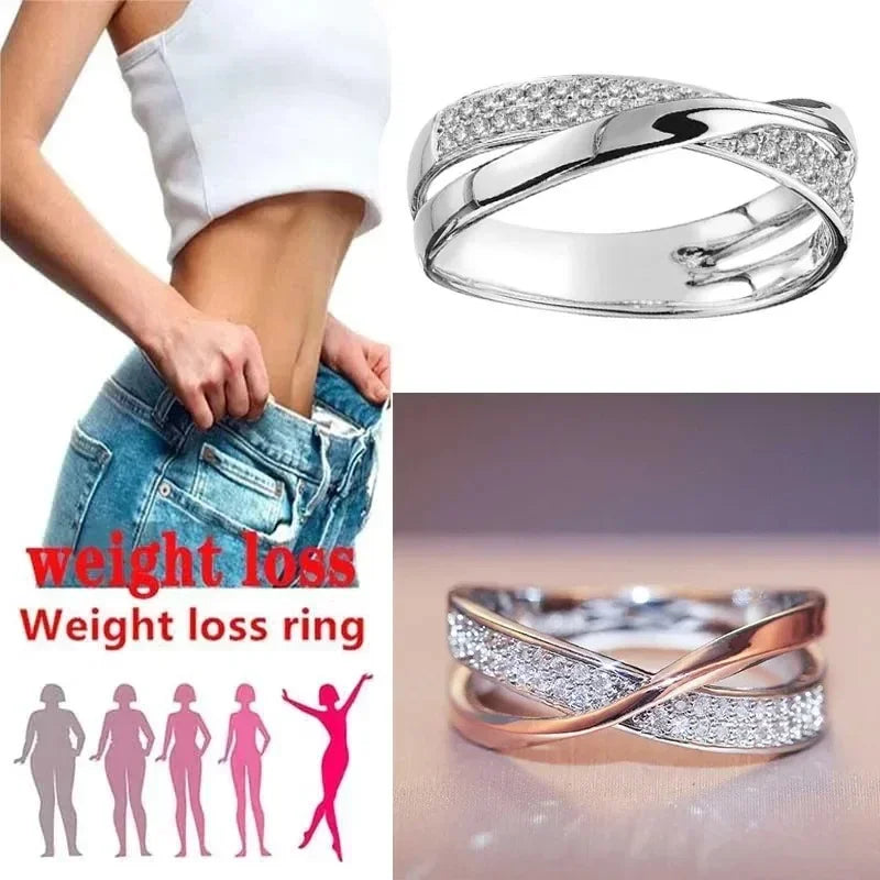 Luxury Designer Jewelry Rings for Women Magnetic Weight Loss Ring Health Fitness Fat Burning Gold Ring Wholesale Items Anillos - Clikcy