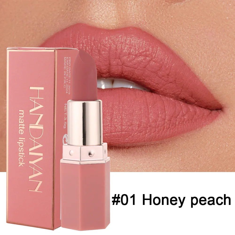 Nude Matte Lipstick Velvet Lipsticks Waterproof Long Lasting Non-stick Cup Lip Stick Not Fading Sexy Red Pink Makeup Cosmetics - Clikcy