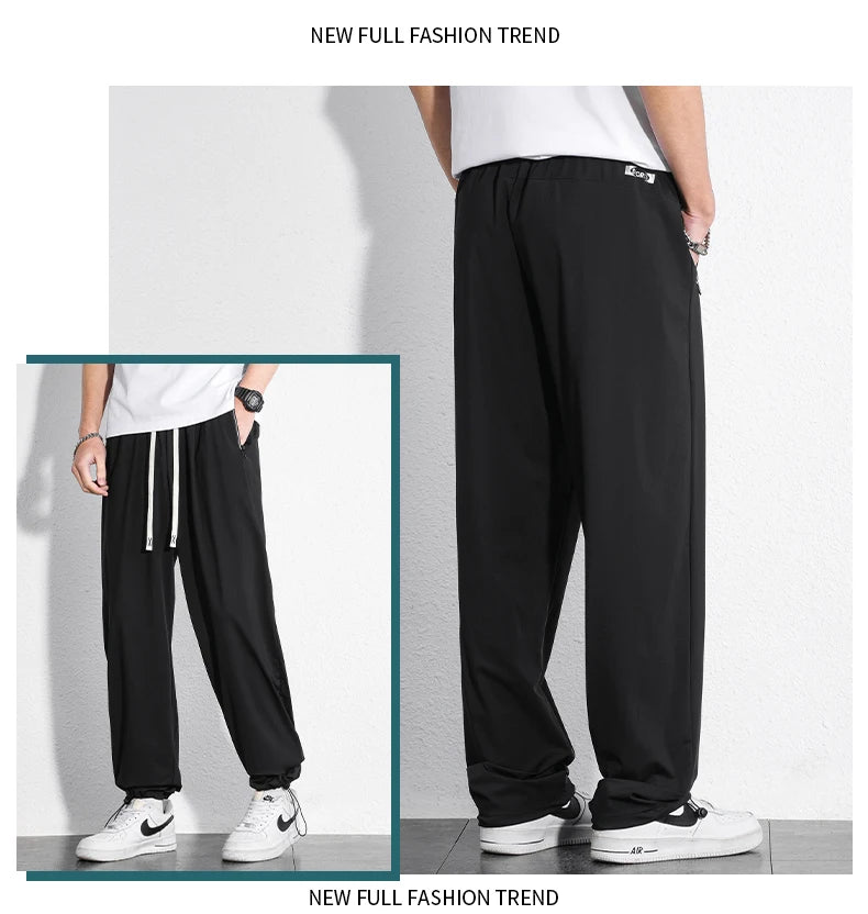 Tall Clothes Men's Pants Extra Long Length Summer Trouser Male Ice Silk Sport Inseam 36 190 Cm 120 115 Leg 110 120cm 115cm 105 - Clikcy