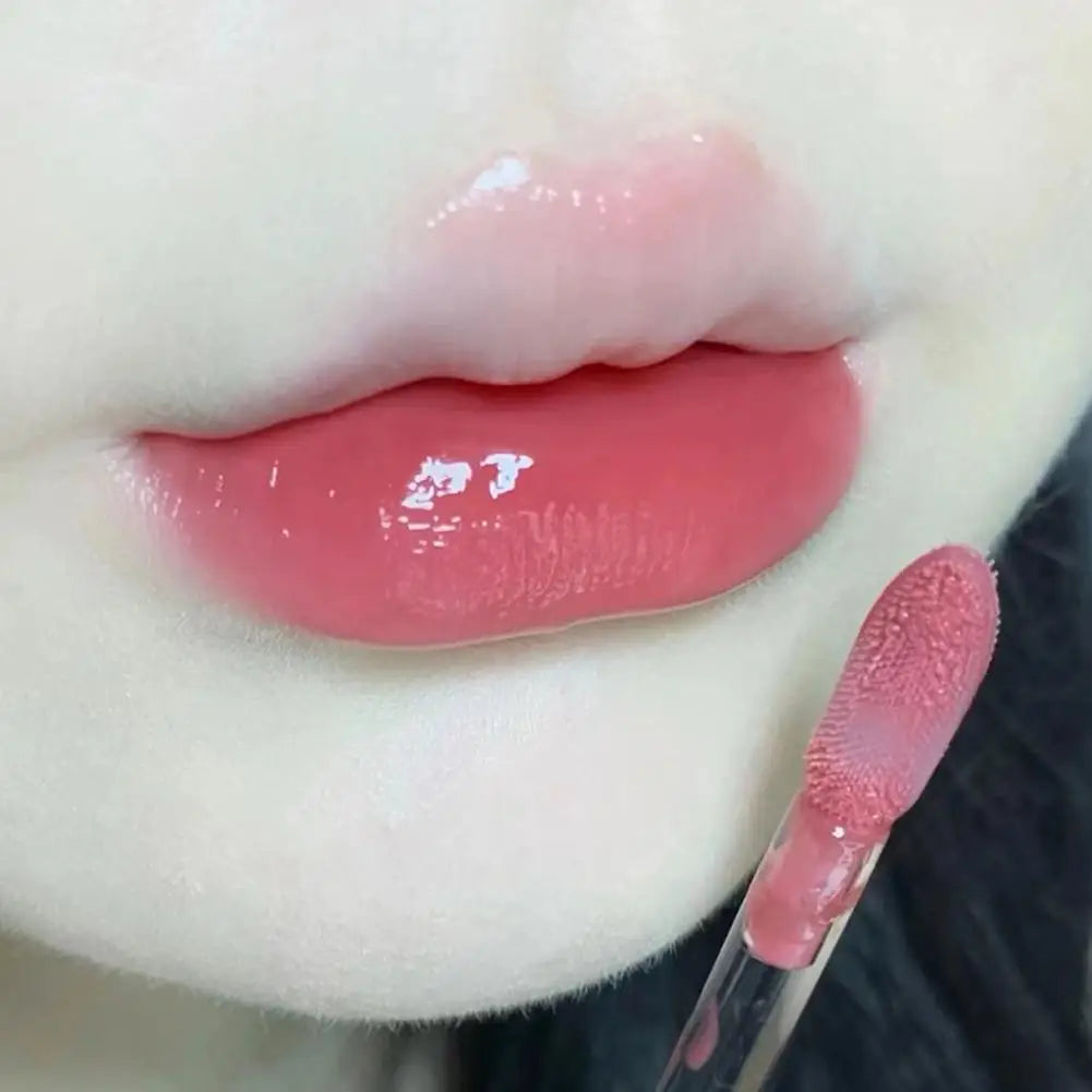 8 Colors Ice Tea Mirror Lip Glaze High Gloss Moisturizing Sexy Red Lip Tint Lipstick Hydrating Long Lasting Lip Gloss Lip Makeup - Clikcy