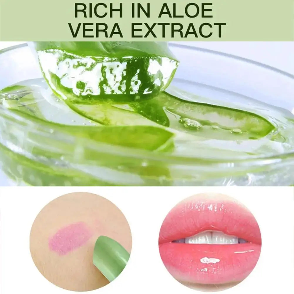 Aloe Vera Lipstick Color Changing Lip Balm Lasting Moisturizing Moisturizing Waterproof Temperature Change Lip Balm - Clikcy