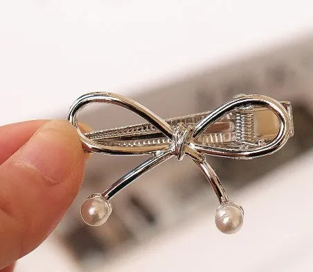 1/4pcs Mini Gold Metal Bow Hair Clips Little Girls Sweet Candy Pearl Bow Knot Hairpins Hairgrips Barrette Hair Accessories - Clikcy