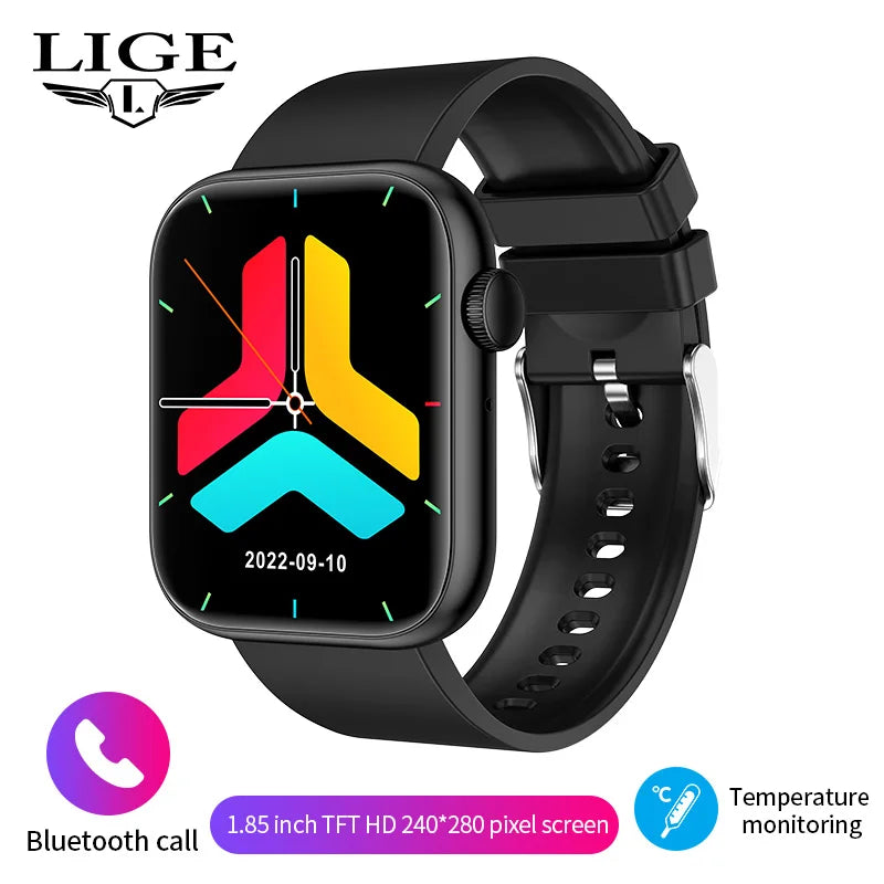 LIGE New Smart Watch 2025 Wireless Charging Smartwatch Bluetooth Calls Men Women Smartwatches Fitness Bracelet Custom Watch Face - Clikcy