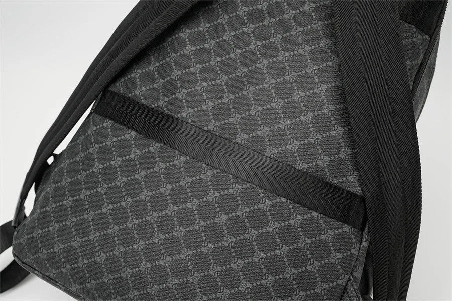 Fashion Business Men Backpack Luxury Double Layer Men's Backpacks Floral Plaid Laptop Backpack Male Schoolbag Travel Back Bag - Clikcy