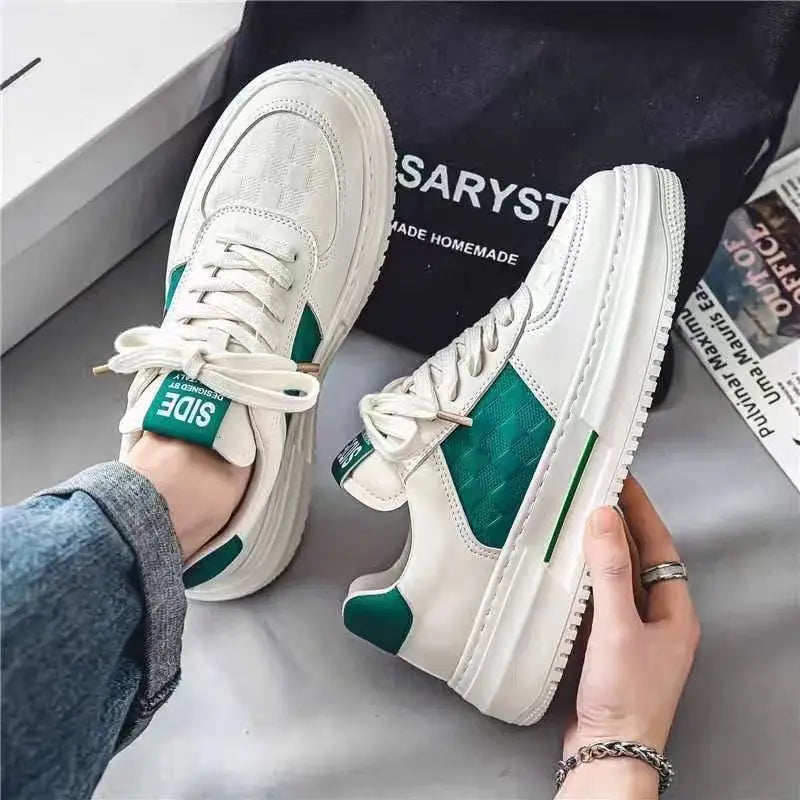 Men's Casual Shoes 2025 New Fashion Platform Shoes Outdoor Casual Sneakers Men Street Skate Shoe Lace-up Shoes Zapatillas Hombre - Clikcy