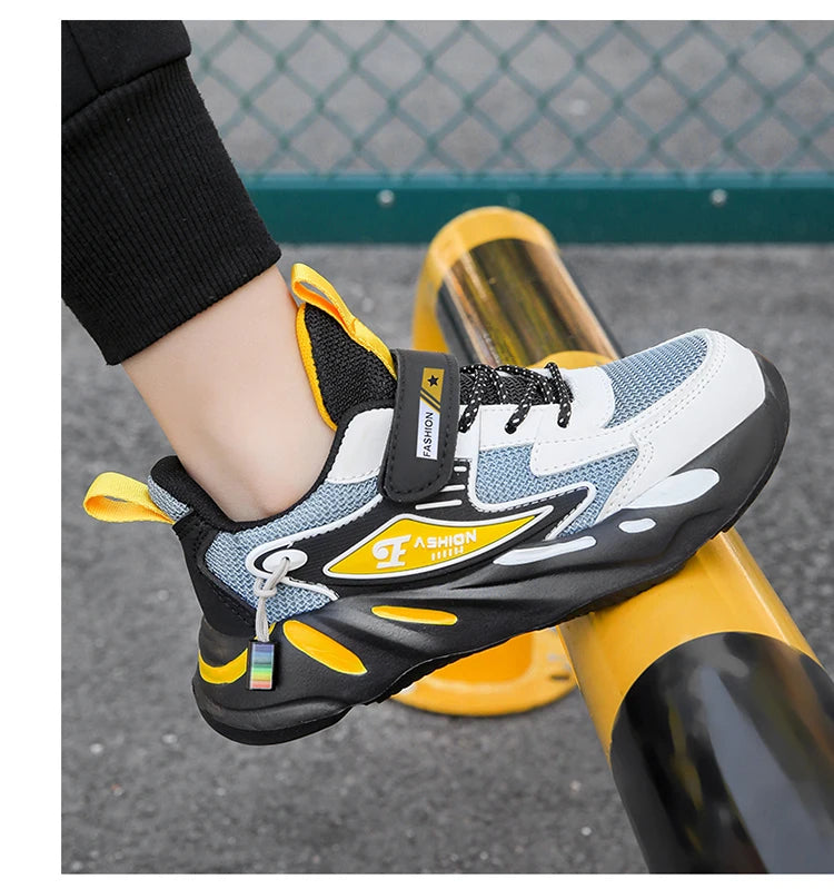 Kids' Sneakers Children Casual Sports Shoes for Boys Breathable Summer Mesh Kids Hook&Loop Students Girls School Running Shoes - Clikcy