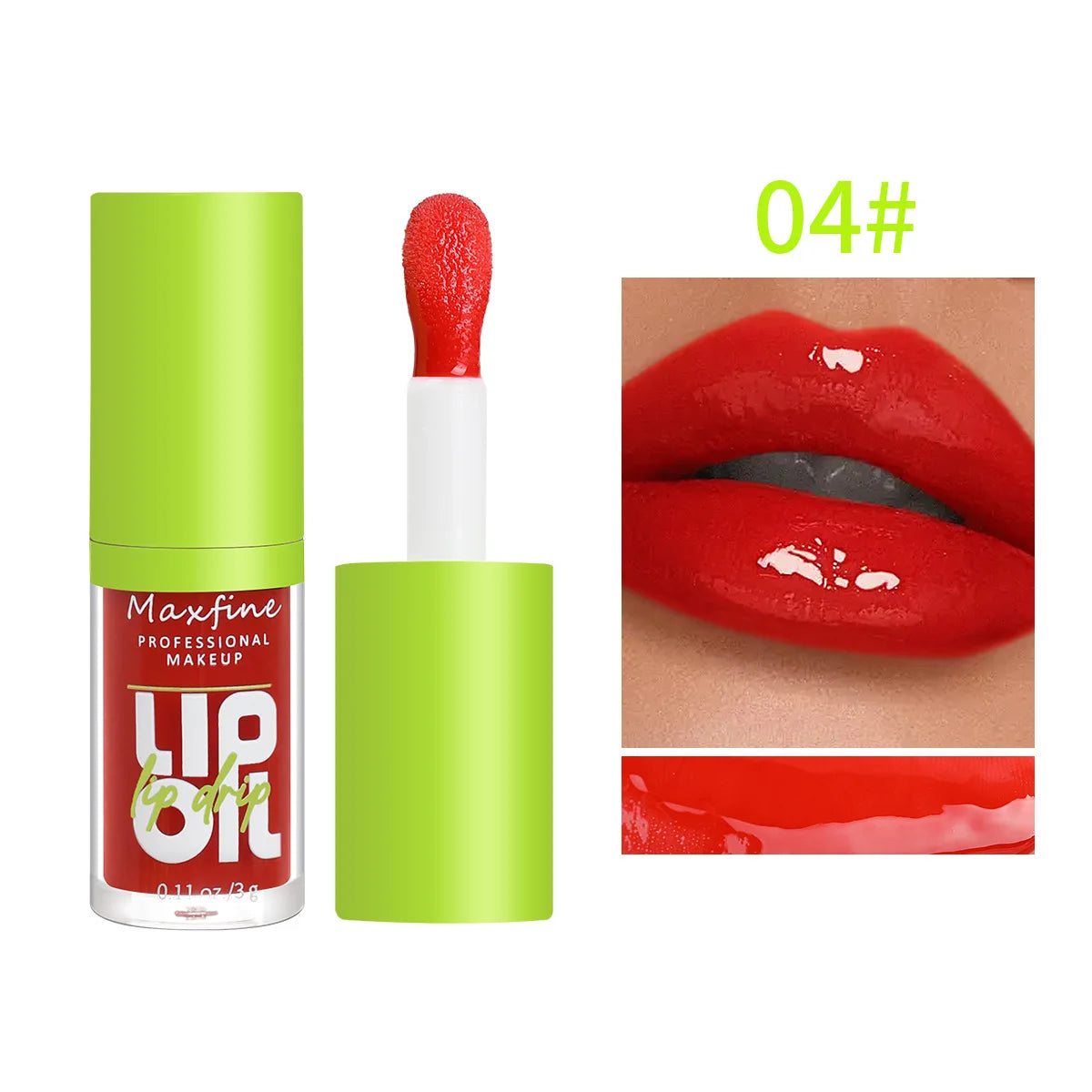Lip Gloss Waterproof Long-term Moisturizing Non-stick Cup Non-fading Liquid Green Packaging Lip Gloss Cosmetics - Clikcy