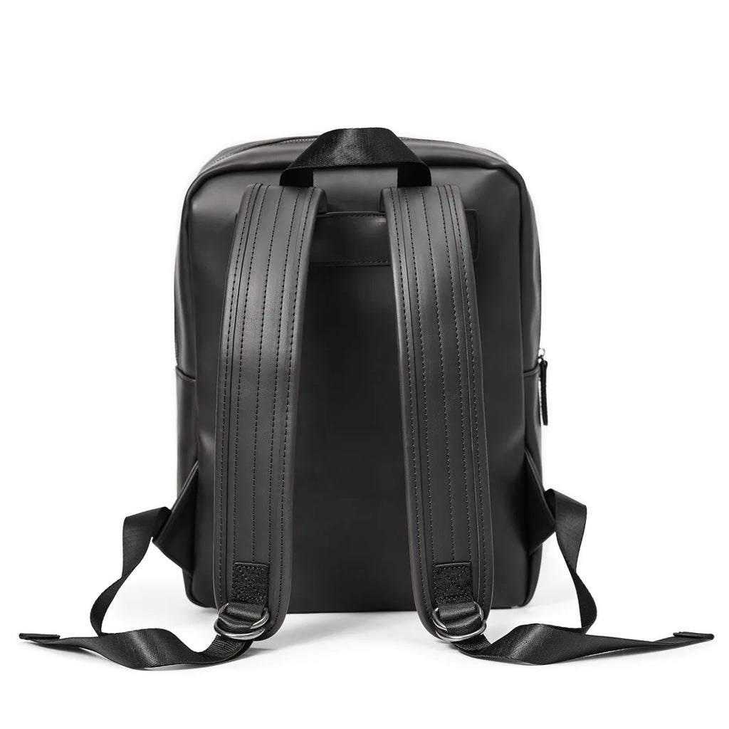 Retro Fashion Laptop Backpack Men Korean Style Flap Men's Backpacks High Quality PU Leather Travel Back Bag Student Schoolbags - Clikcy