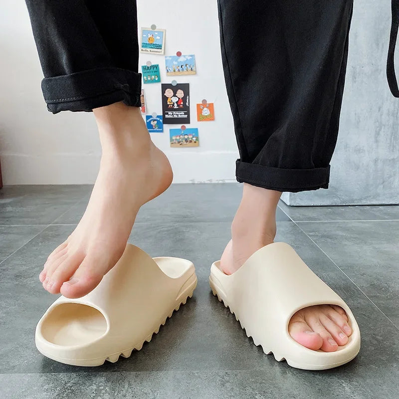 Unisex House Shoes Non-Slip thick Soft Platform Slide Sandals for Women Men Indoor Outdoor Shower Bathroom Slipper for Adult - Clikcy