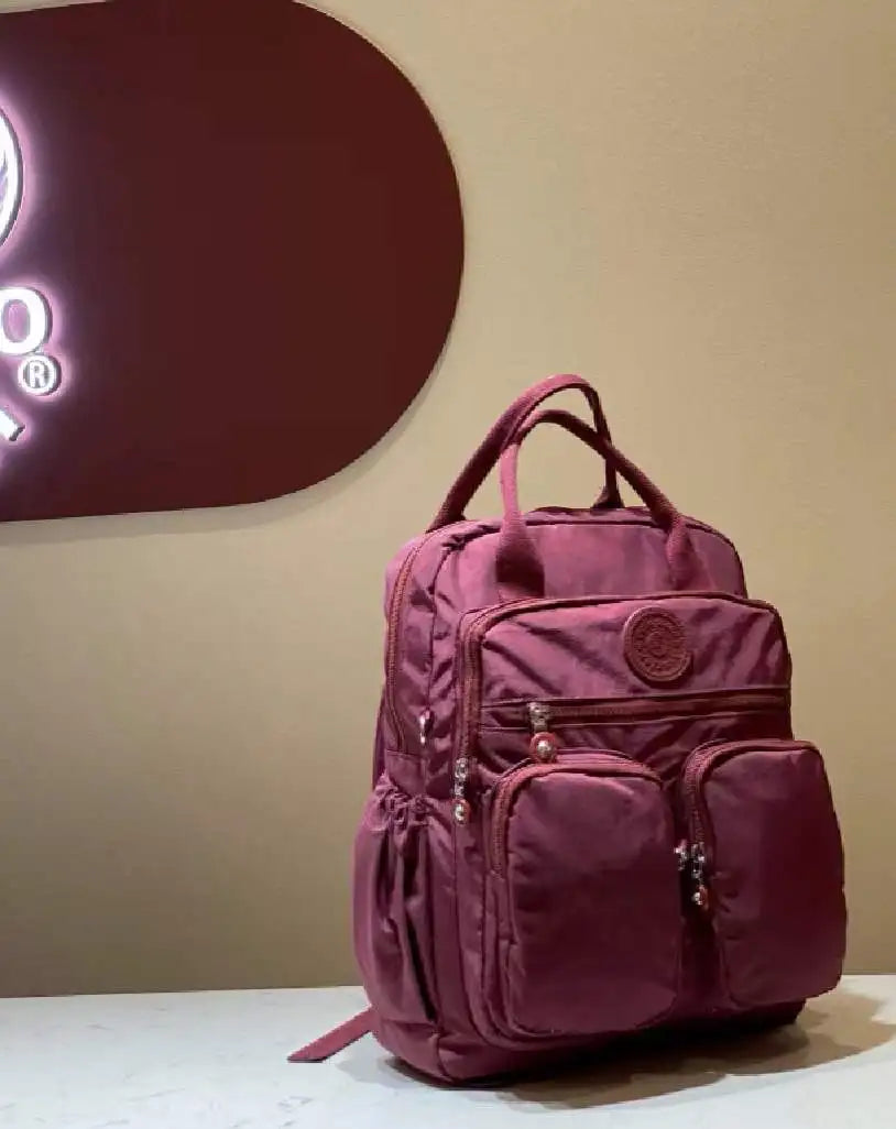 Multi-pocket Nylon School Backpack Casual Women's Backpack Lightweight Large Capacity School Bag Large Capacity Travel Backpack