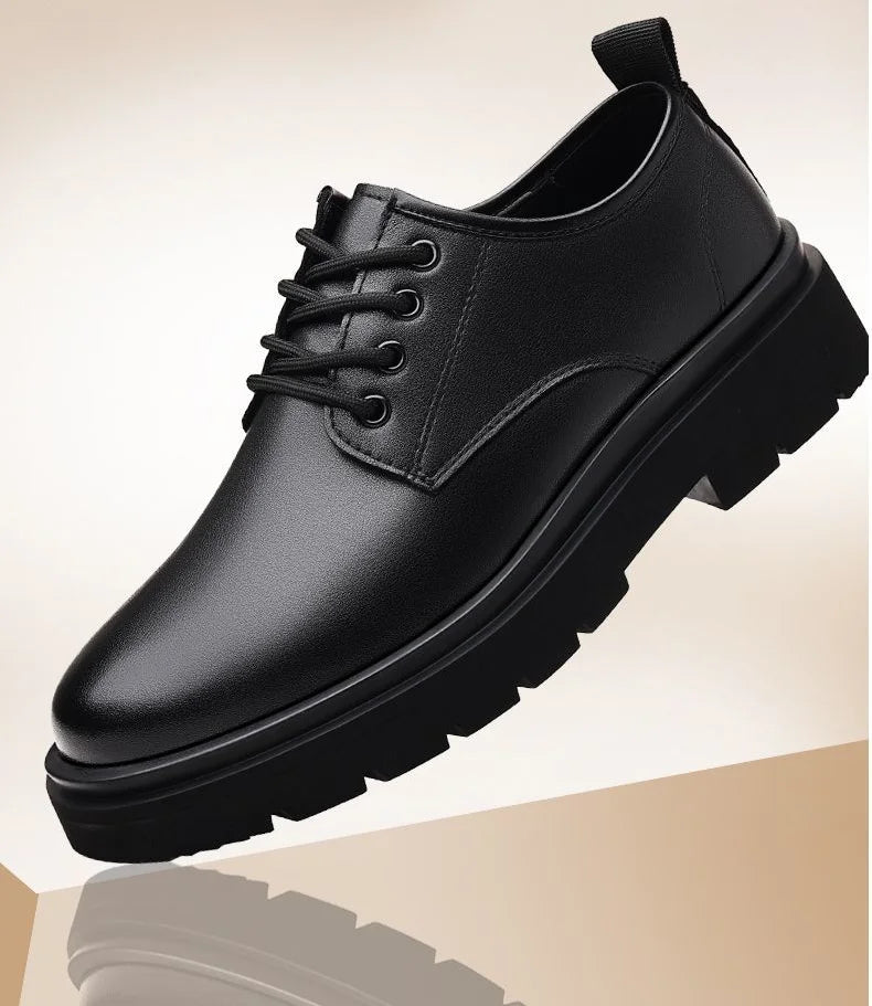 Leather Casual Round Toe Social Shoe Male Black Men's Formal Shoes Business Cheap Clearance Liquidation Clothing 2024 Trend 39