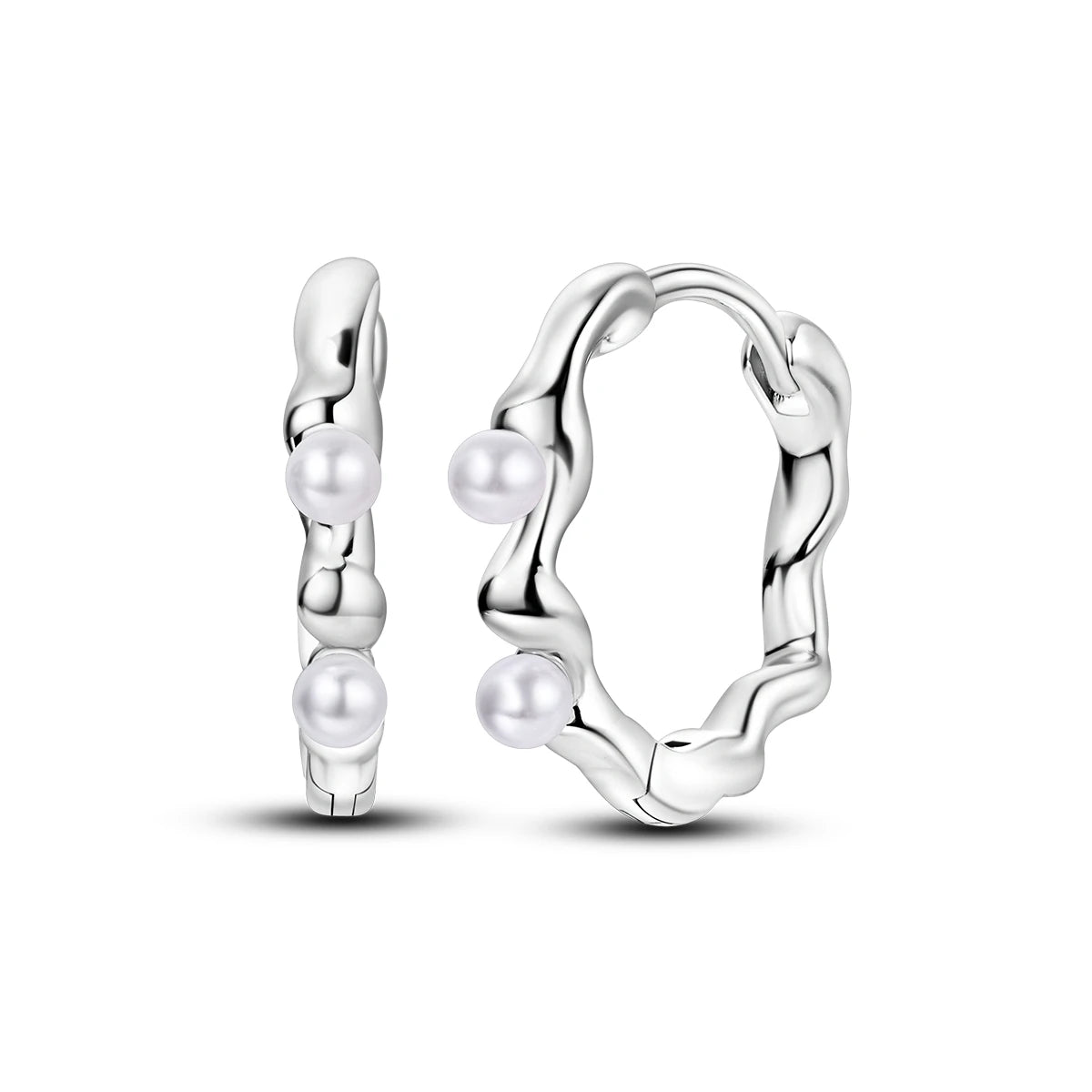 Original 925 Sterling Silver Women Hoop Earrings High Quality Shine Zircon U Shaped Classic Style Earring For Women Jewelry Gift