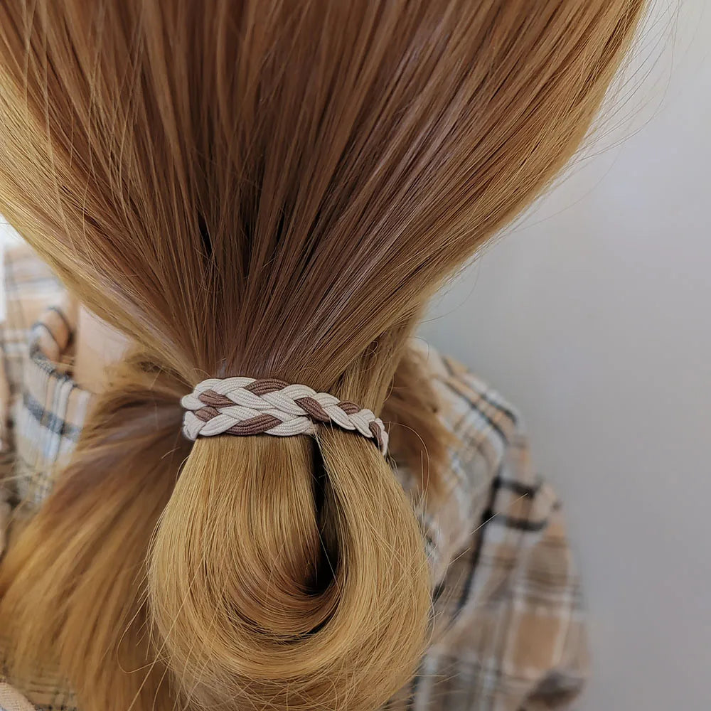 6pc Fashion European and American Elastic Hair Bands for Women Girls Hair Ties Rings Rope for Hair Accessories Ponytail Holder - Clikcy