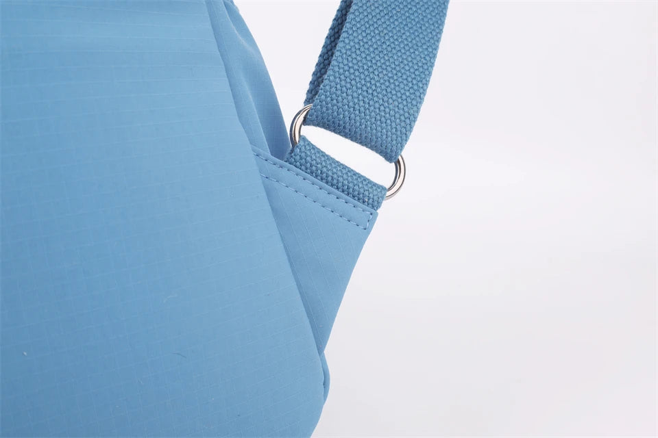 Casual Backpack Women Waterproof Nylon Back Pack Large Capacity Student Daypack Simple Schoolbag for Girls Ladies Travel Bags