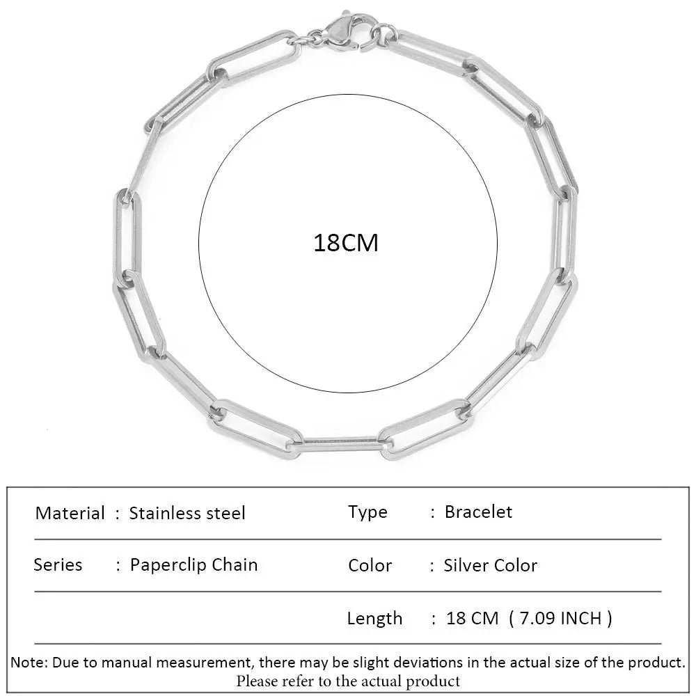 SUNIBI Classic Snake Chain Bracelets for Women Trend  Fashion Stainless Steel Cuban Chain Bracelet Trendy Woman Gifts Jewelry