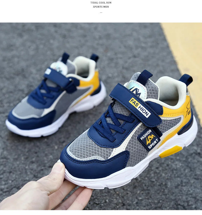 Kids' Sneakers Children Casual Sports Shoes for Boys Breathable Summer Mesh Kids Hook&Loop Students Girls School Running Shoes - Clikcy