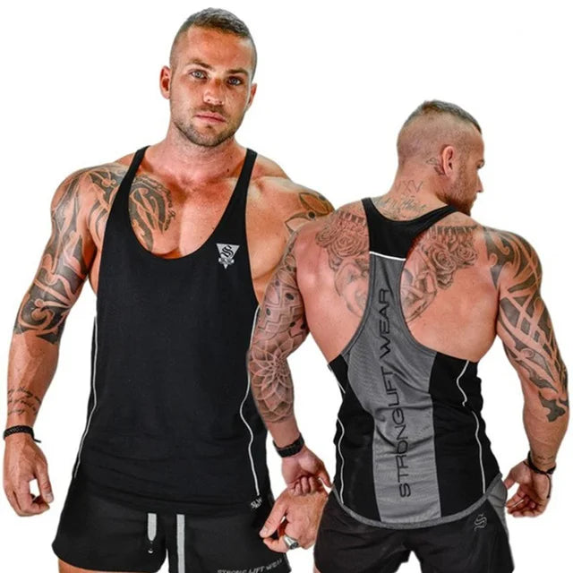 Mens Bodybuilding Tank top Gyms Fitness sleeveless shirt 2025 New Male Cotton clothing Fashion Singlet vest Undershirt Hombre - Clikcy