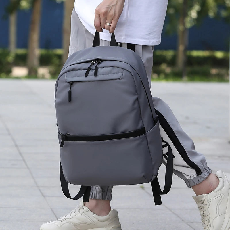1 14 Inch Large Capacity Leisure Schoolbag Sports Simple Men And Women Universal Computer Backpack With Pendant - Clikcy