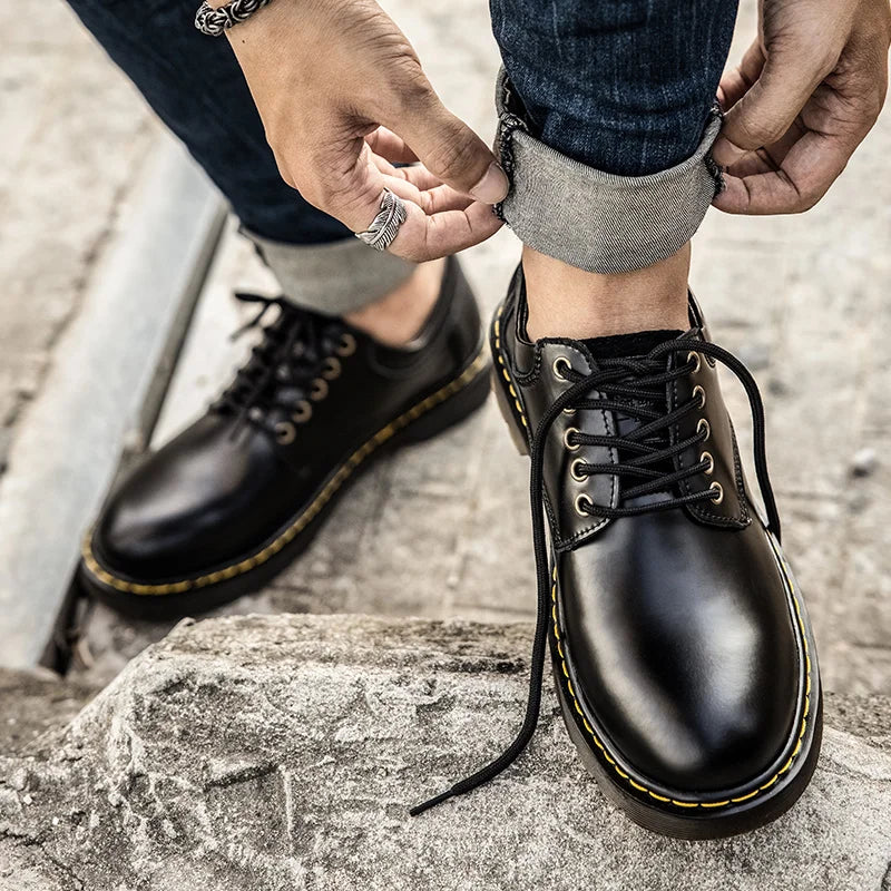 Autumn Classic Luxury Leather Shoes Men Casual Business Oxford Shoes Men Tooling Shoes Men Designer Black Formal Shoes For Men