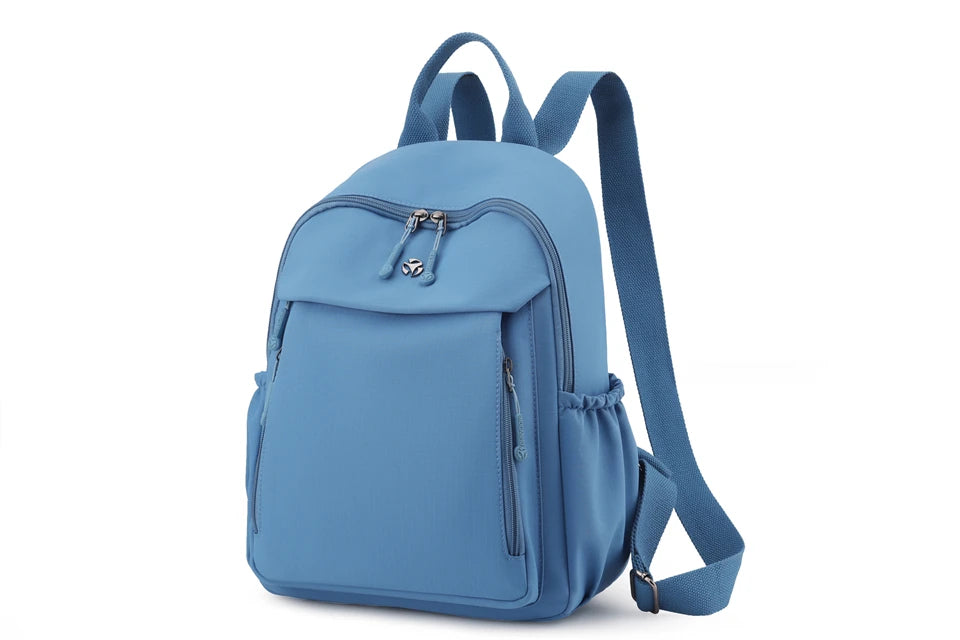 Casual Backpack Women Waterproof Nylon Back Pack Large Capacity Student Daypack Simple Schoolbag for Girls Ladies Travel Bags